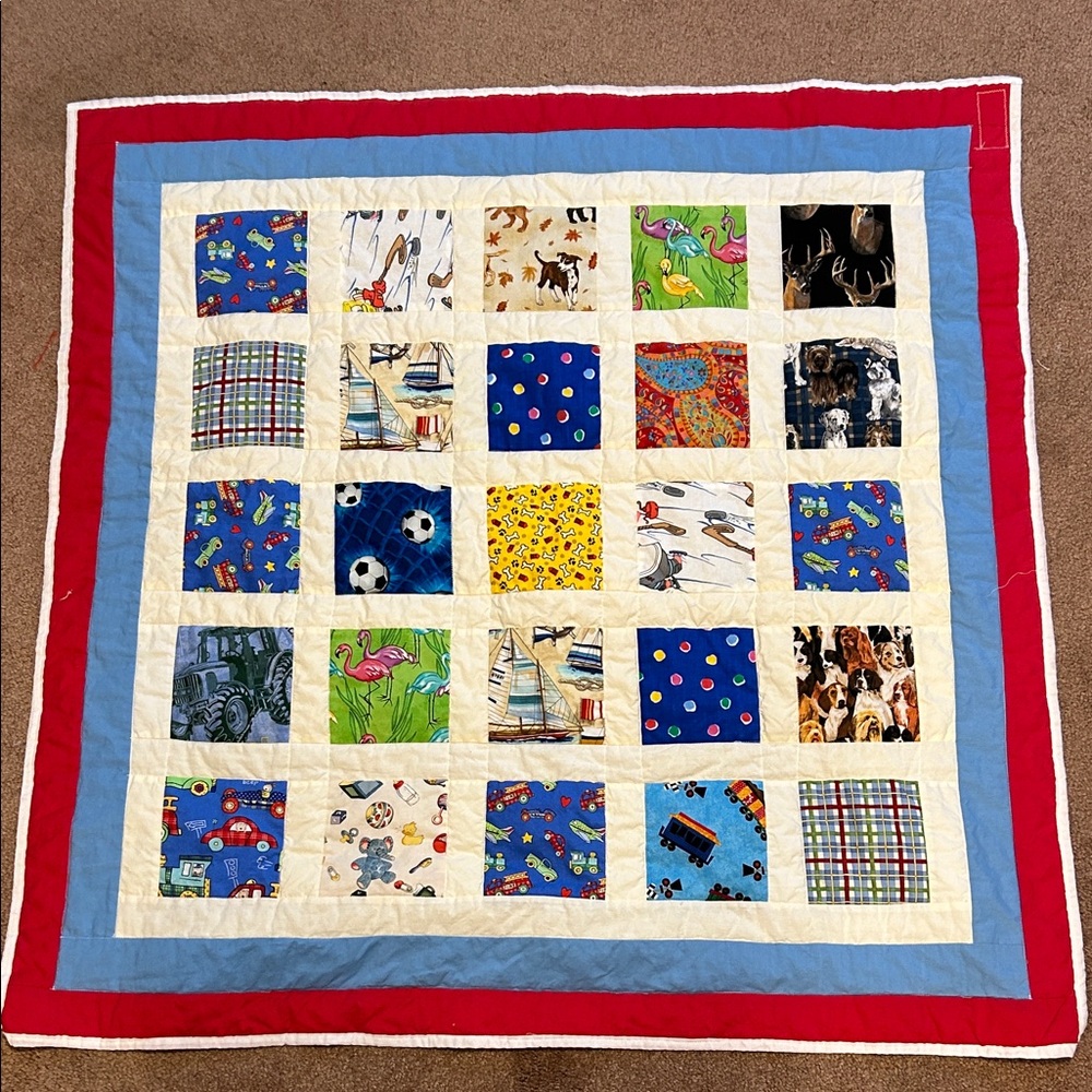Children’s handmade Patchwork Quilt. 36”x48”